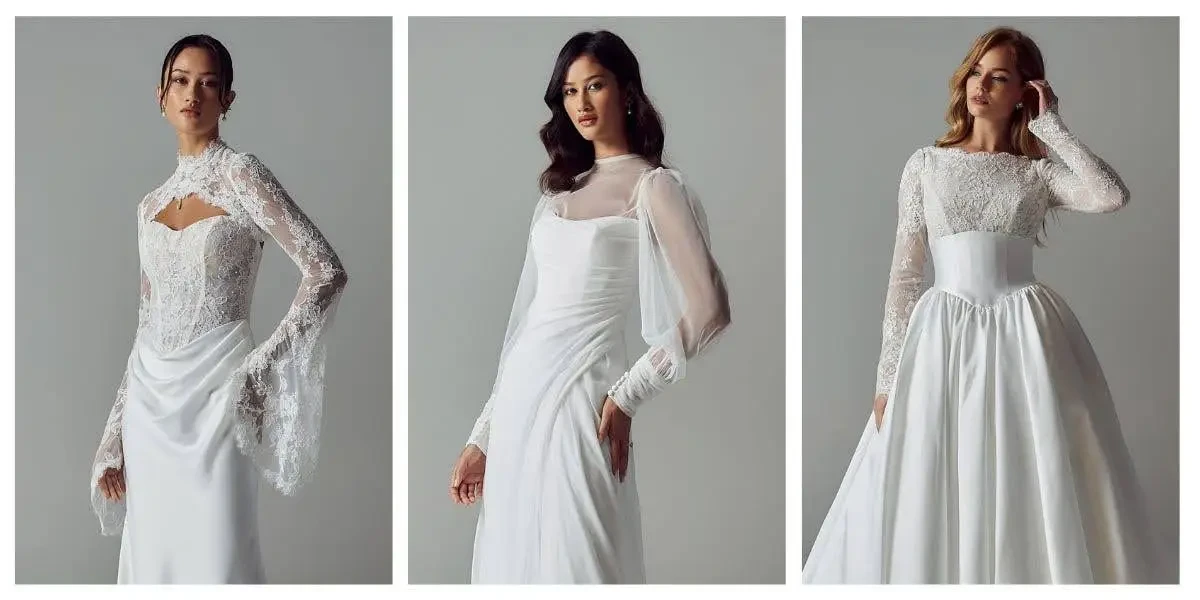 long sleeved wedding gowns