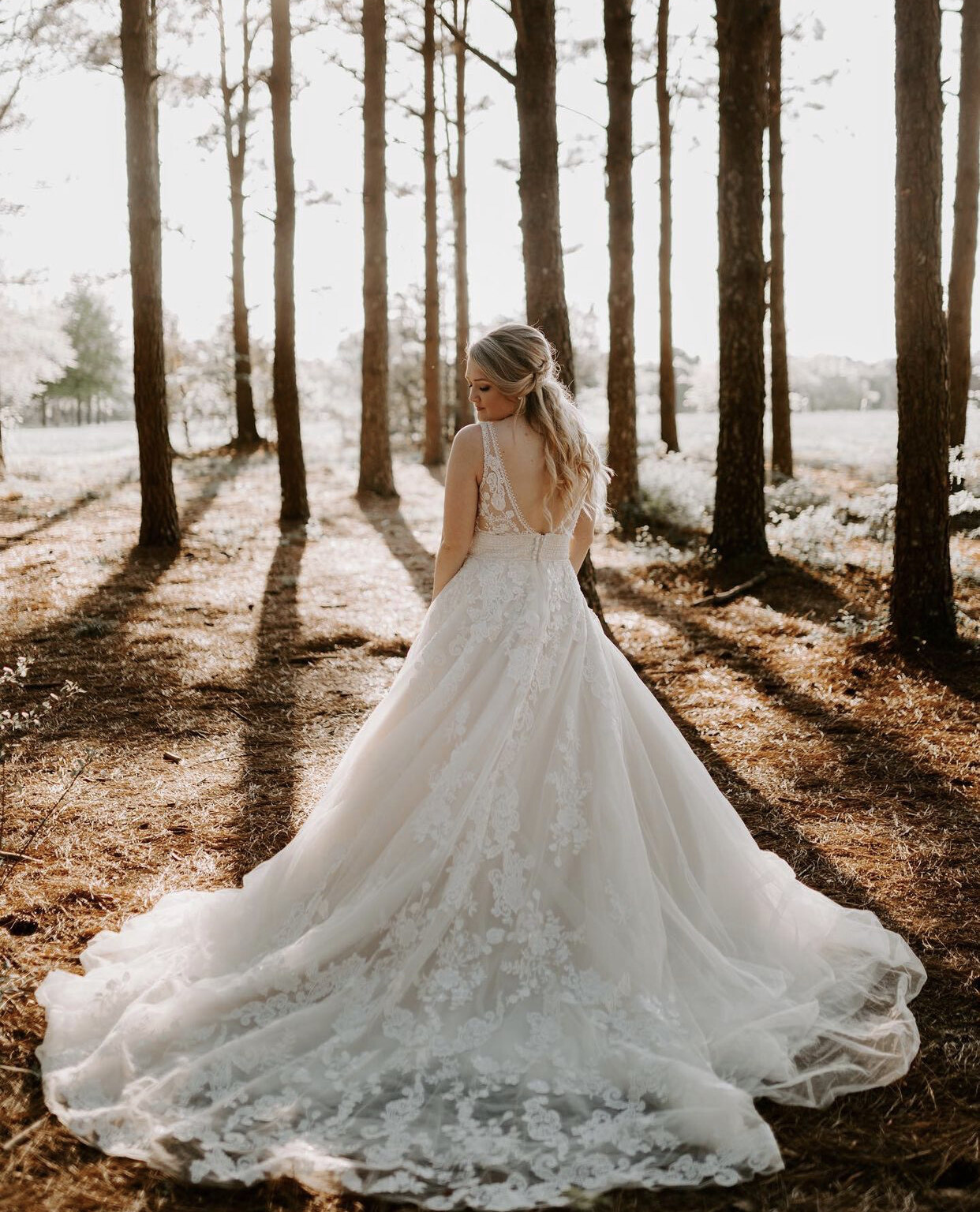 Bride in white gown