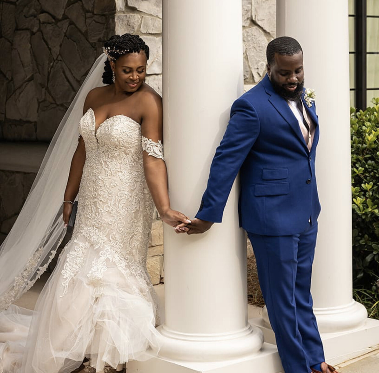 Bride in white gown